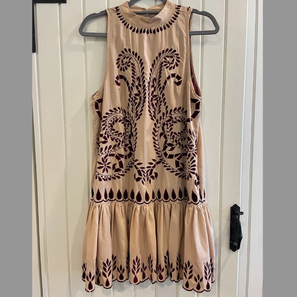 KAS Embroidered Sleeveless Dress